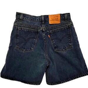 Levi's Vintage 36951 Relaxed Fit Denim Jean Shorts Blue Size 12 Orange Tab Dark